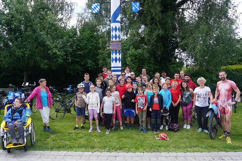 Gruppenfoto auf der Radtour