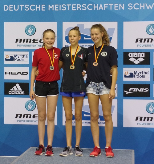 Anna auf dem Treppchen als Vizemeisterin