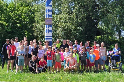 Gruppenfoto auf der Radtour