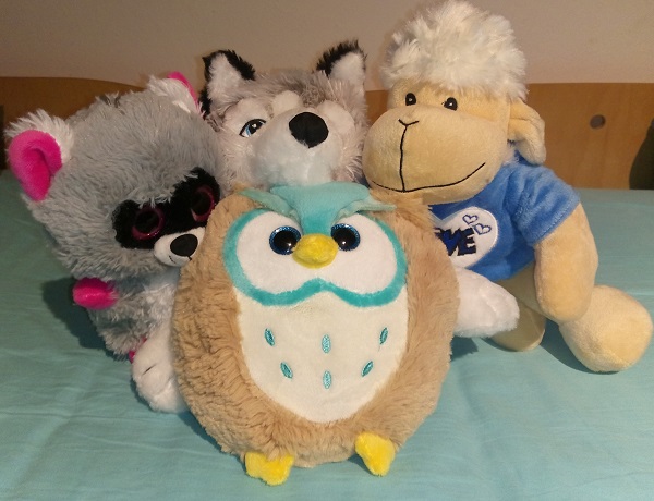 gewonnene Kuscheltiere 