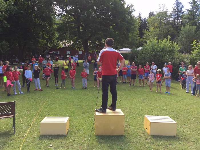 Bild vom Seegrundstück mit Besuchern