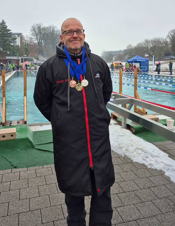 Schwimmer mit Medaillien