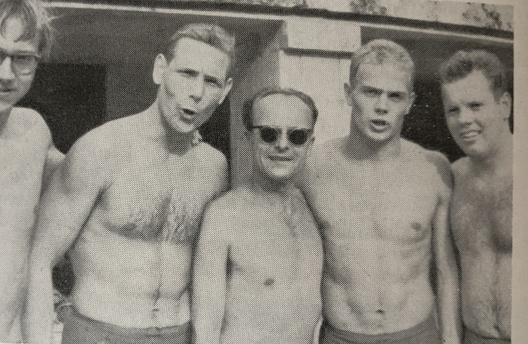 1960 Deutscher Rekord ber 4 x 100 m Lagen mit Karl Ludwig Rehn Hans Joachim Trger Horst Heinke Herrmann Lotter Peter Woryna
