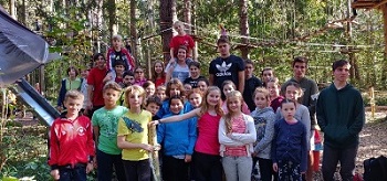 Gruppenbild im Kletterwald