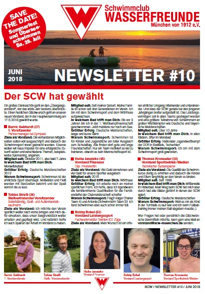 Newsletter 10 – Titelseite