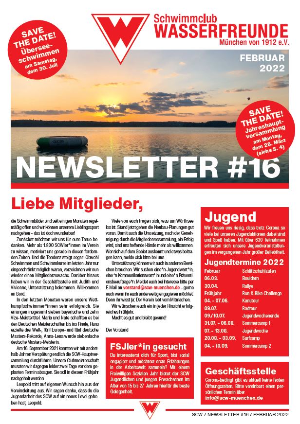 Newsletter 16 – Titelseite